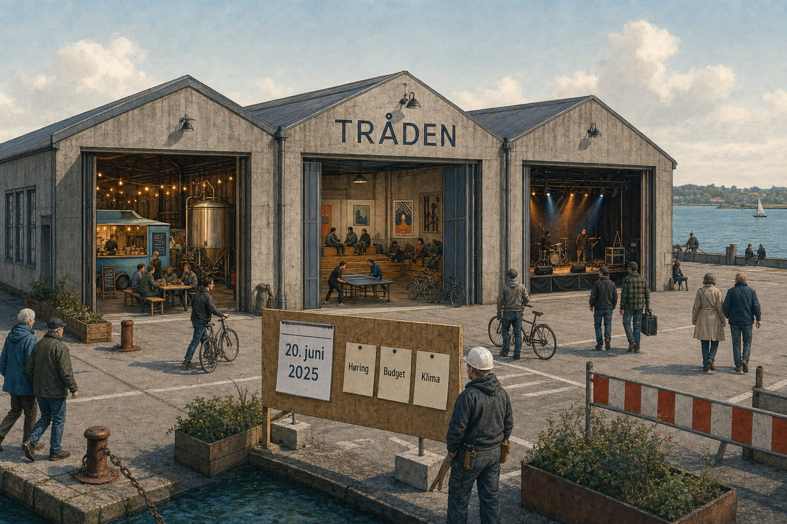 Illustration til: Tråden rykker ind i de grå haller: Streetfood, ungezone og koncertsted