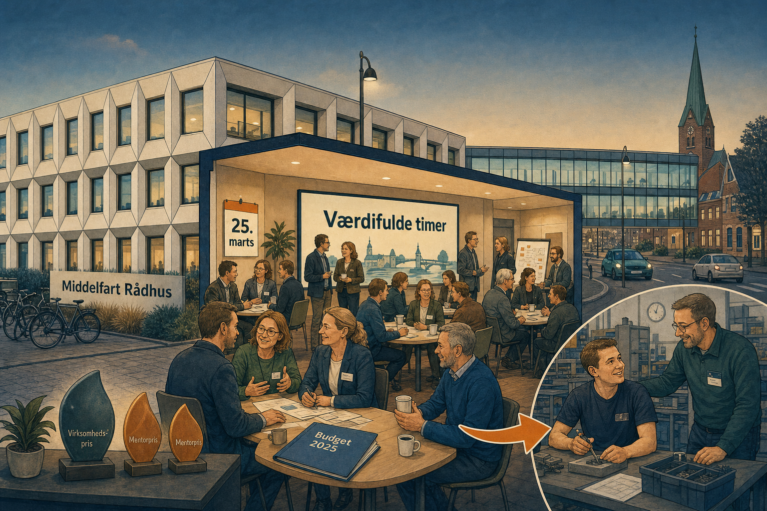 Illustration til: Virksomheder inviteres til aften om fleksjob og lønnede timer på rådhuset