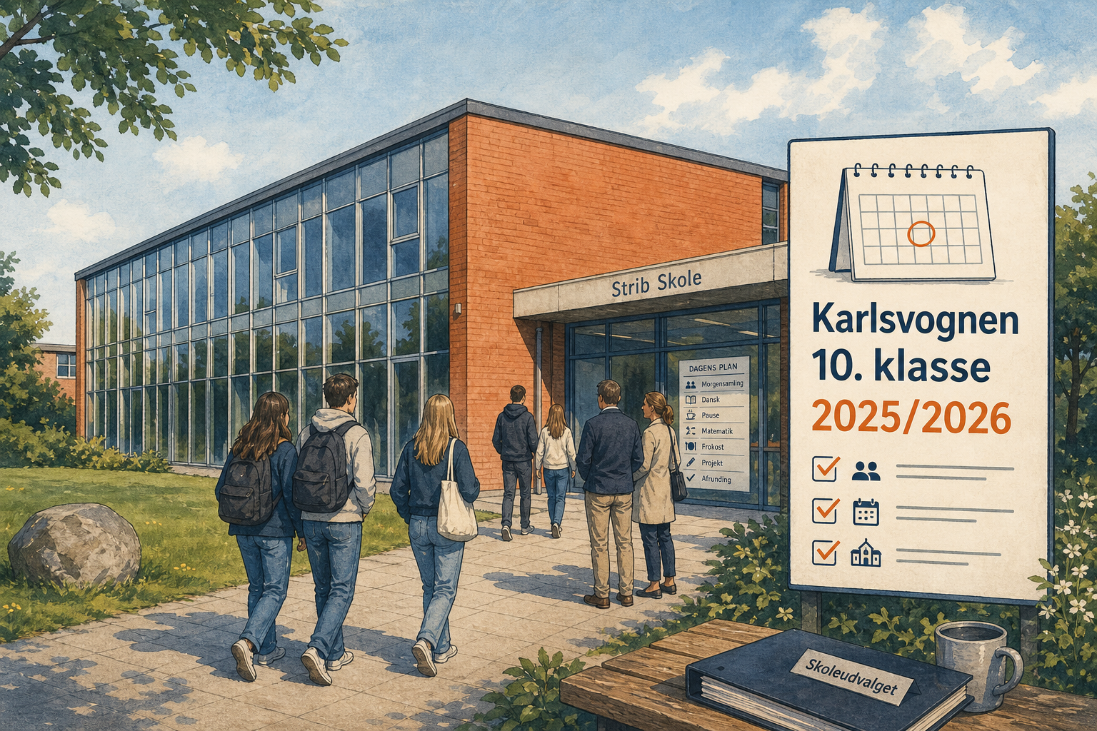Illustration til: 10. klasse fortsætter i Karlsvognen – forsøget bliver fast tilbud