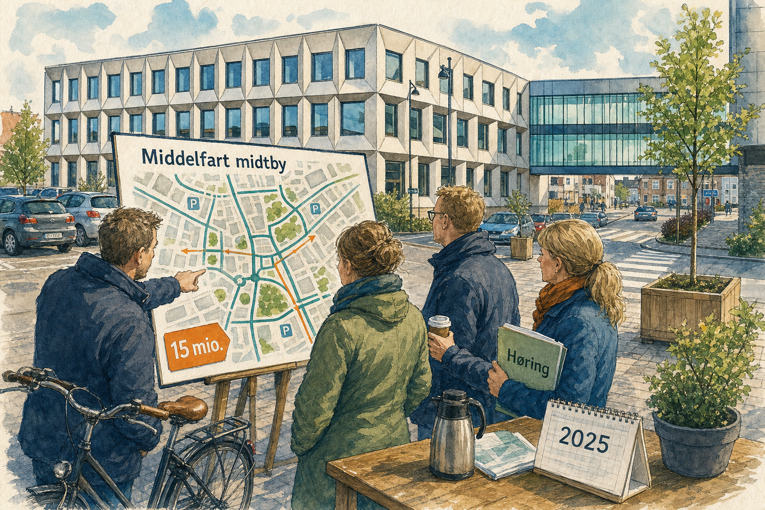 Illustration til: 15 millioner i spil: Nyt tillæg skal sætte retning for Middelfarts midtby