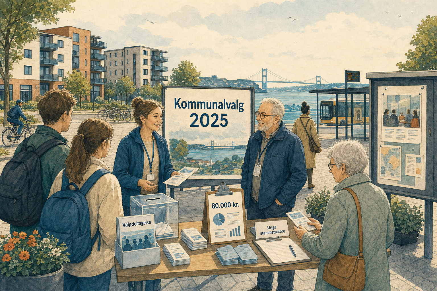 Illustration til: 80.000 kroner skal løfte valgdeltagelsen frem mod næste kommunalvalg