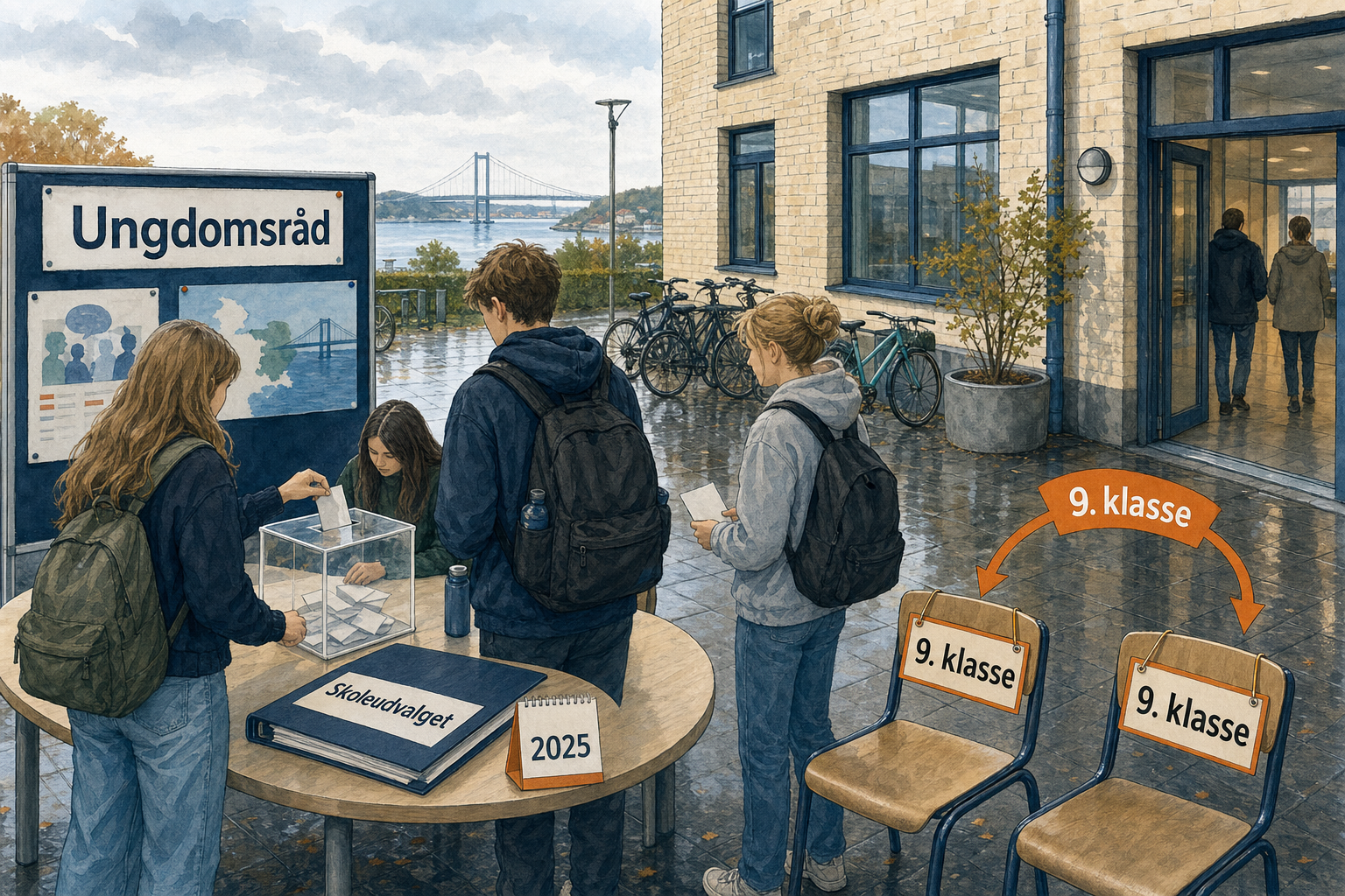 Illustration til: 9.-klasses elever kan få plads og stemmeret i Ungdomsrådet