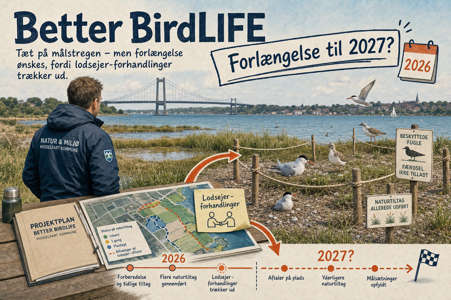 Illustration til: EU-projekt for kystfugle kan blive forlænget til 2027
