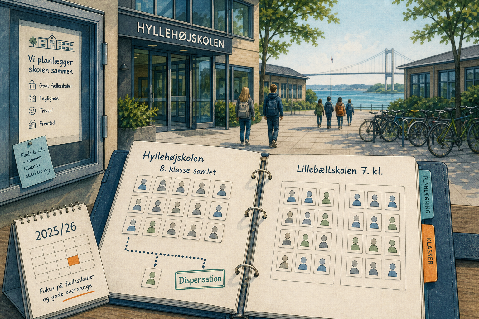 Illustration til: Flere elever giver dispensation: 8. klasse må blive samlet på Hyllehøjskolen