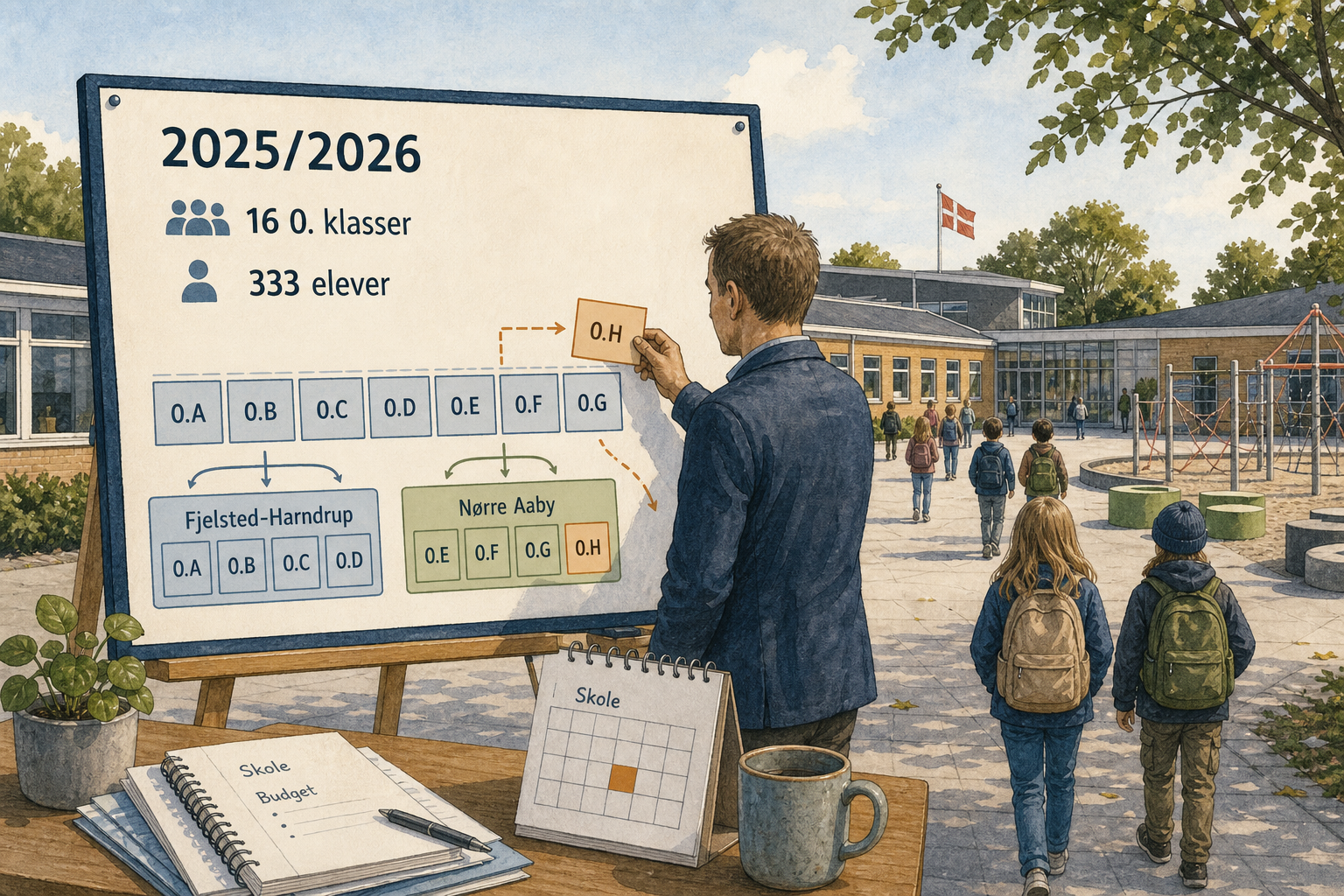 Illustration til: Flere elever giver ekstra klasser på flere skoler i 2025/2026