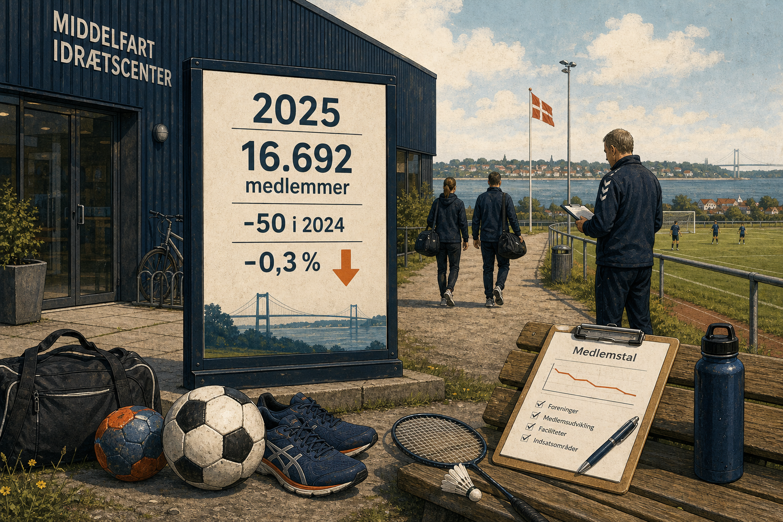 Illustration til: Idrætsforeningerne står næsten stille: 50 færre medlemmer i 2024