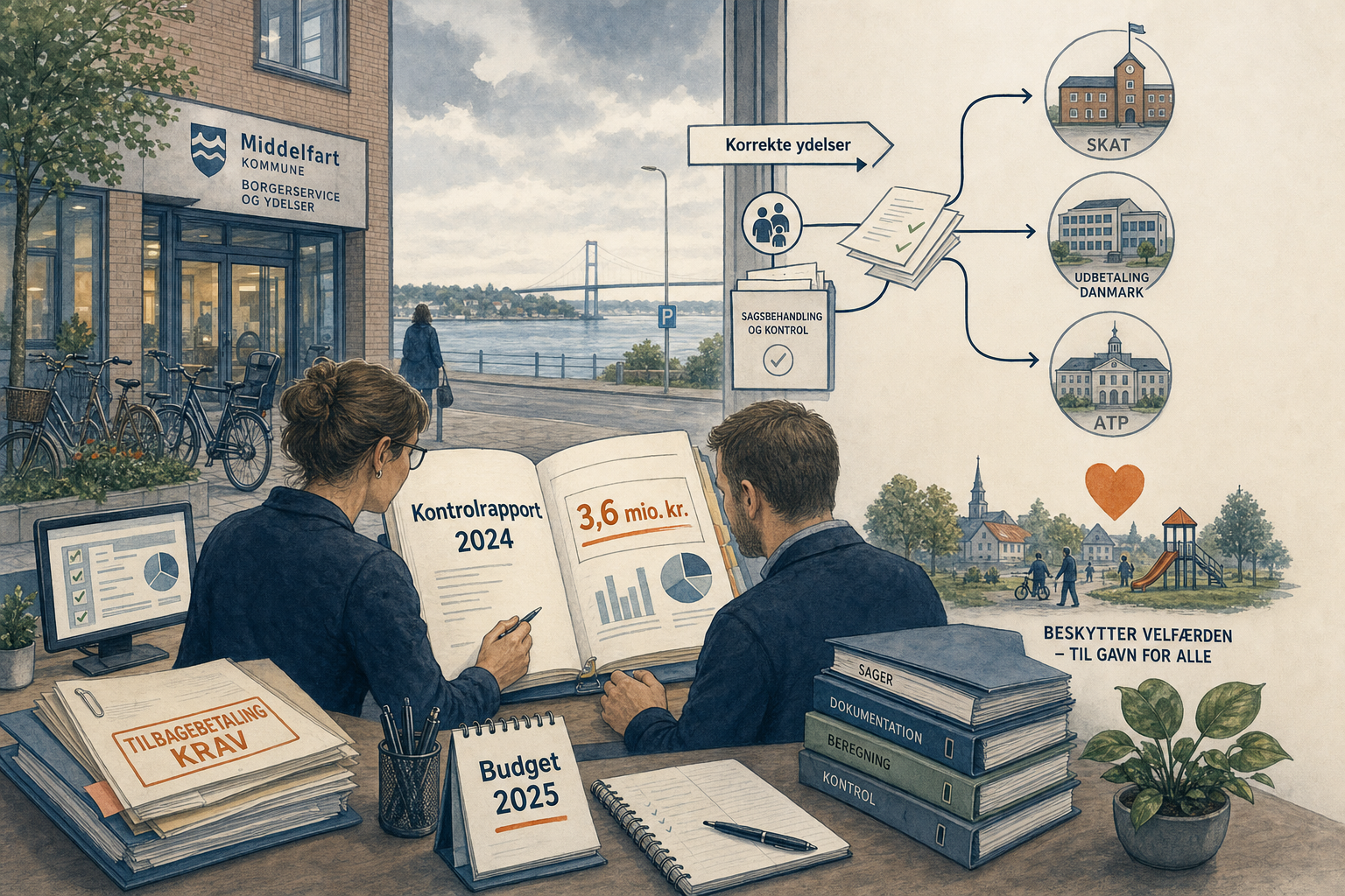 Illustration til: Kontrol af ydelser gav 3,6 millioner tilbage til fællesskabet i 2024