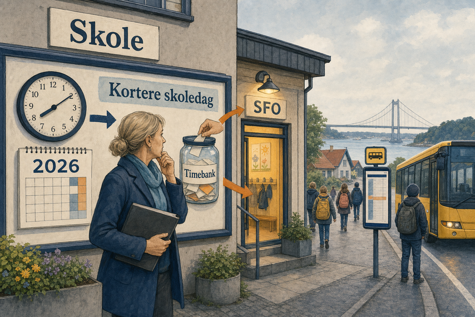 Illustration til: Kortere skoledag kan blive skoleledernes beslutning i Middelfart