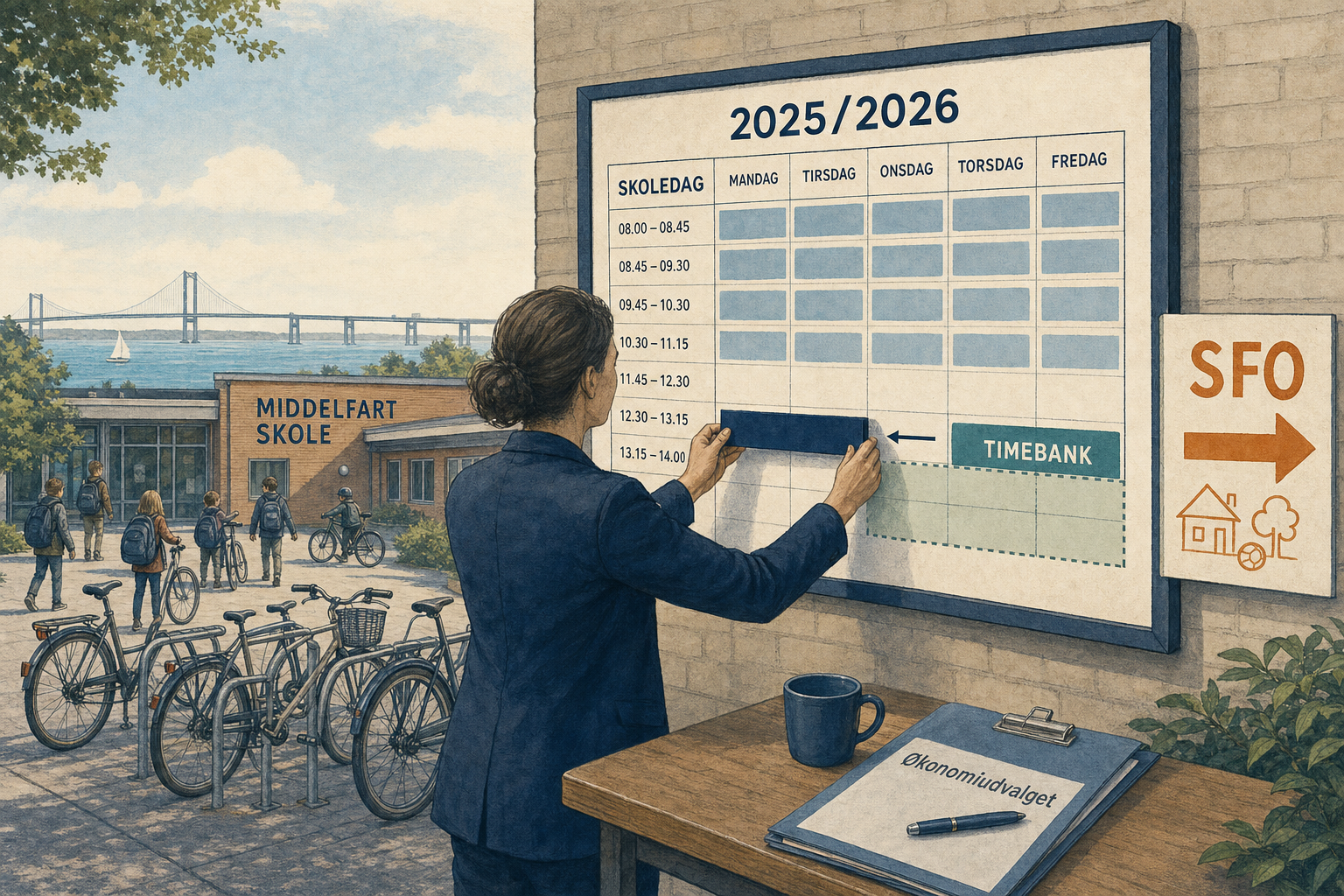Illustration til: Kortere skoledage kan rulles ud lokalt: skoleledere får grønt lys