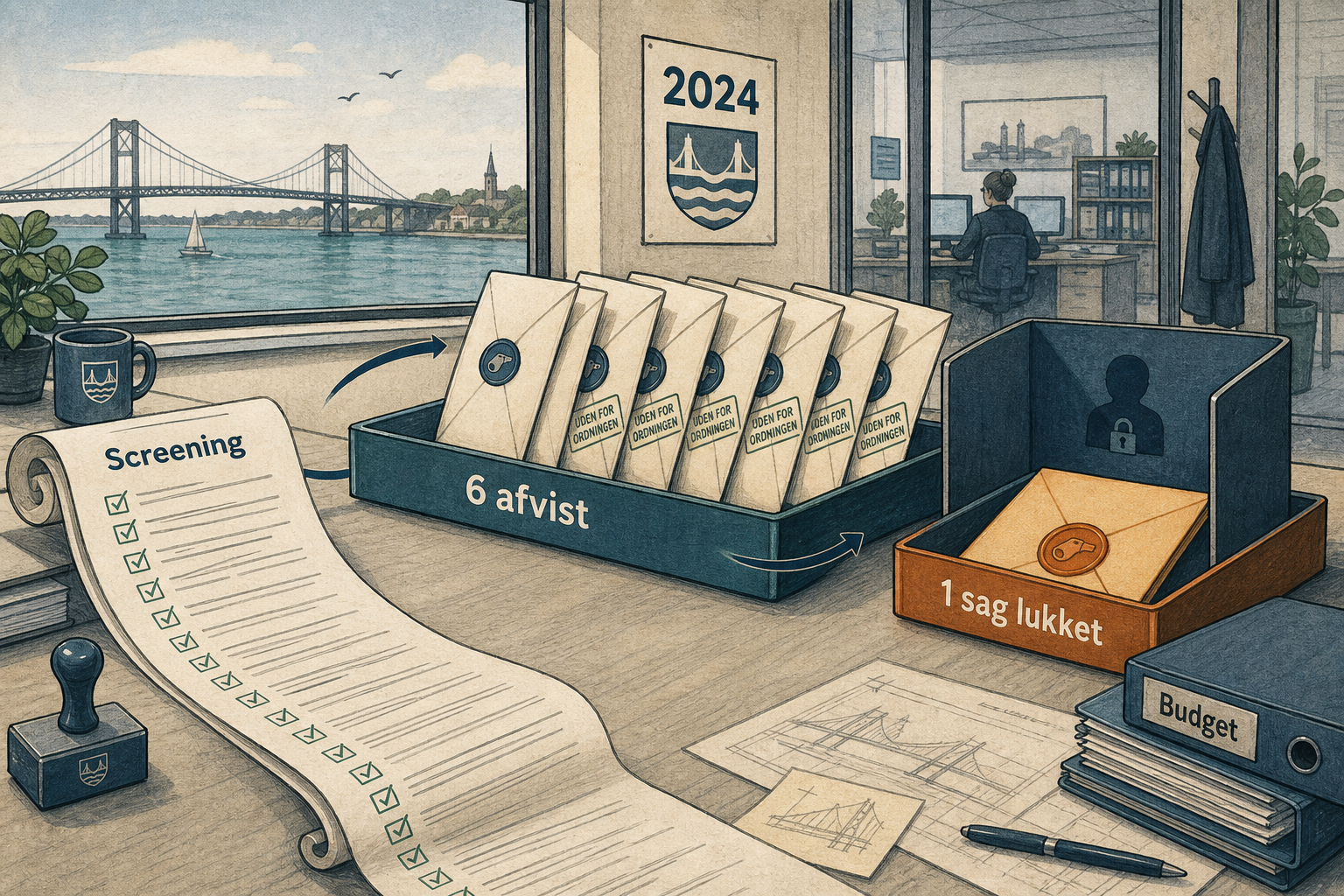 Illustration til: Kun én whistleblowersag endte i egentlig behandling i 2024