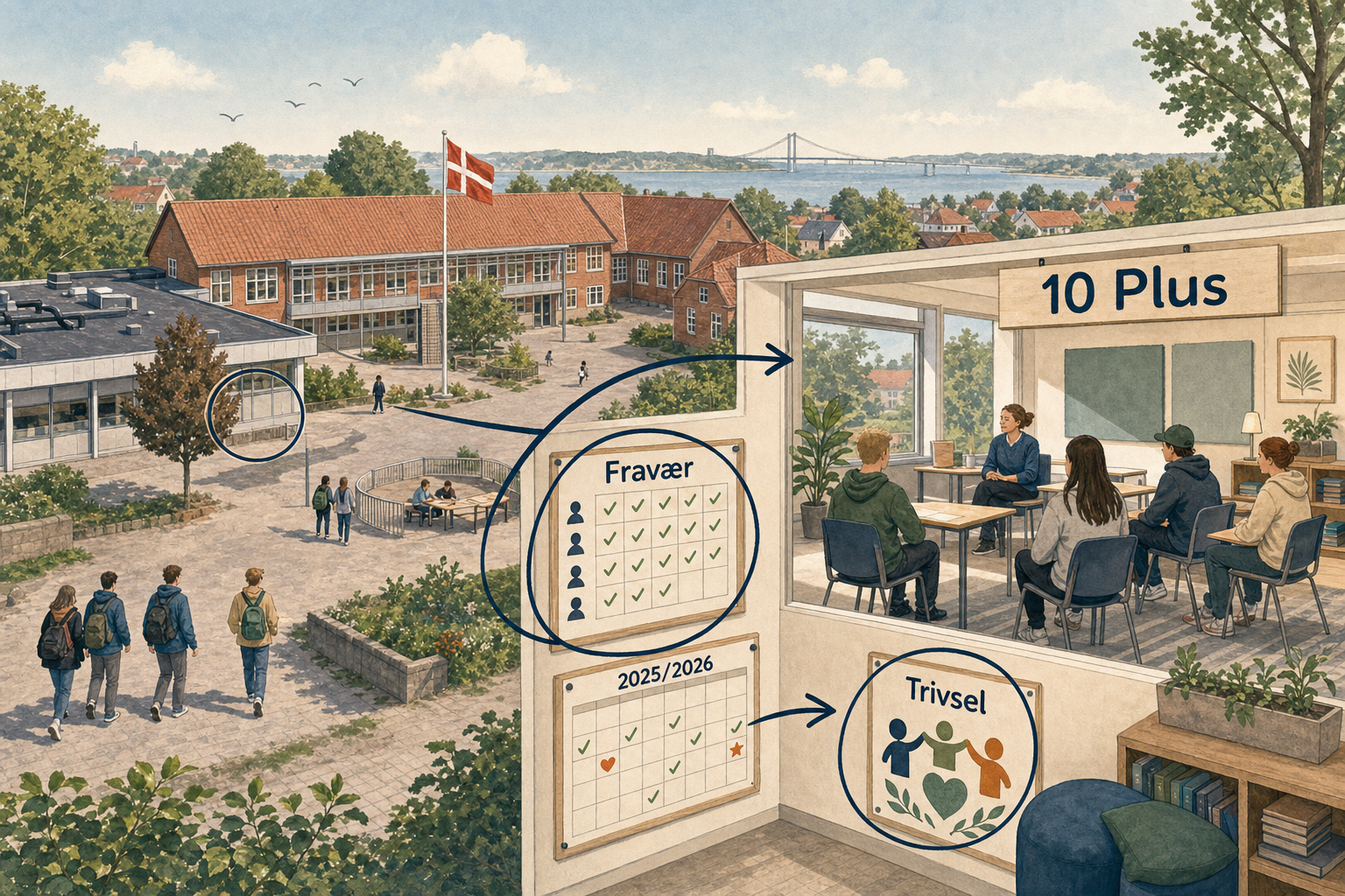 Illustration til: Mindre hold i 10 Plus og stærkere fraværsindsats på skolerne