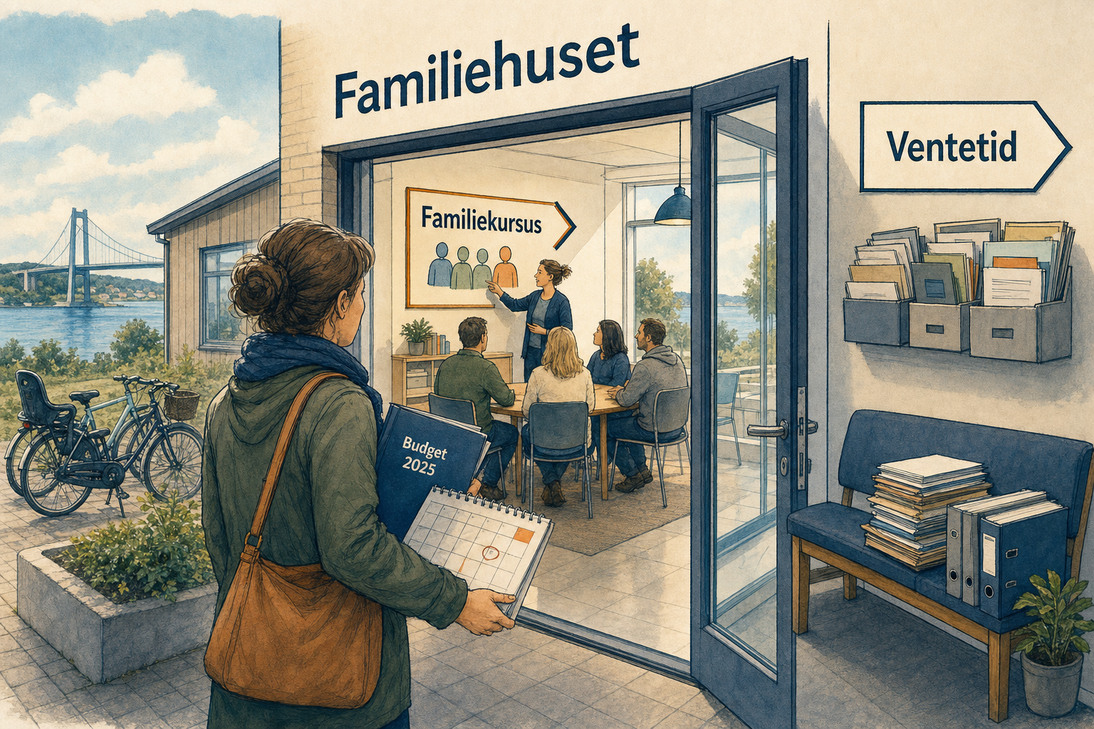 Illustration til: Nyt familiekursus skal forkorte ventetid på hjælp til forældre
