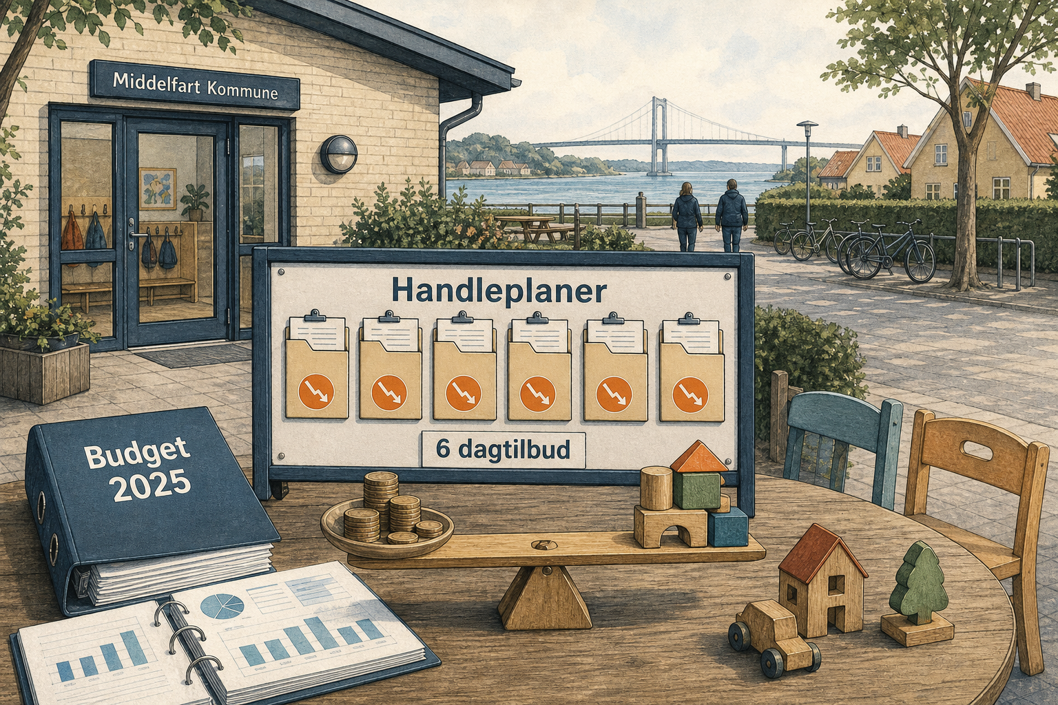 Illustration til: Seks dagtilbud skal fortsætte spareplaner efter underskud i 2024