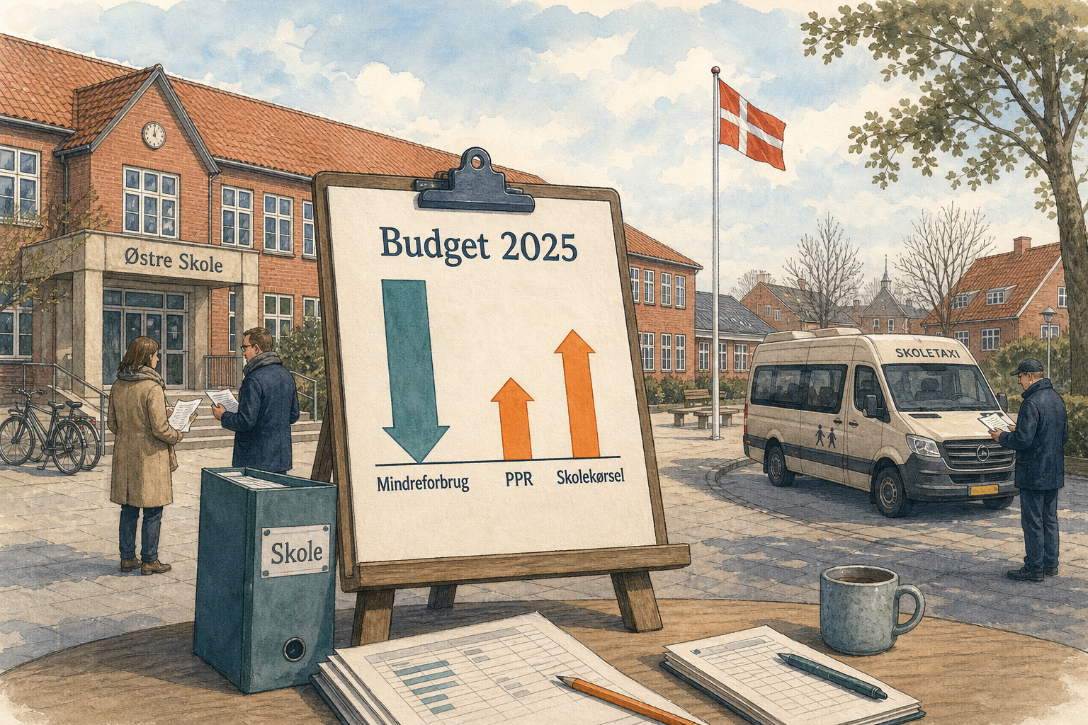 Illustration til: Skoleområdet styrer mod et mindreforbrug – men PPR og skolekørsel presser