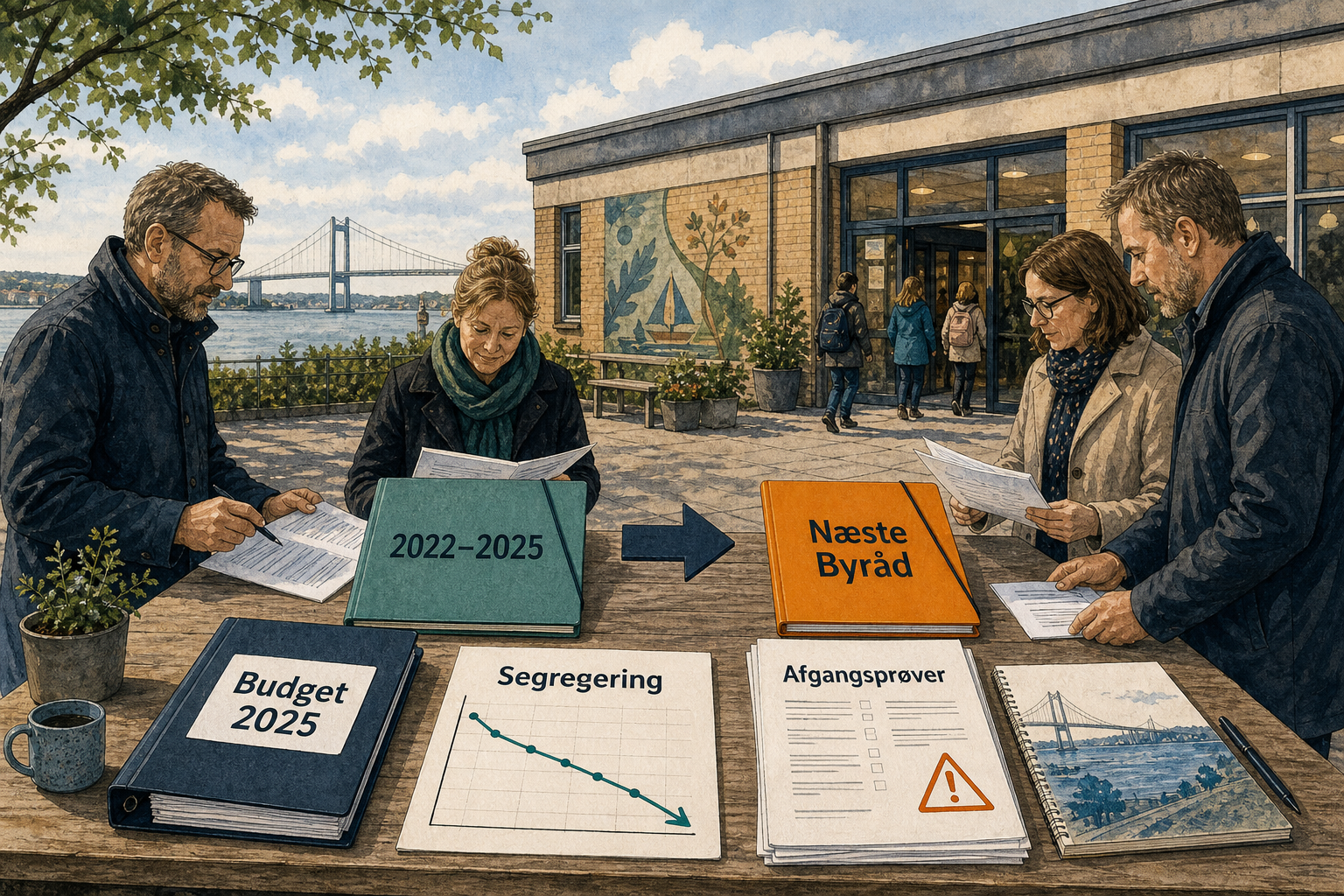 Illustration til: Udvalgene gør status: Her er sporene efter fire års politiske mål