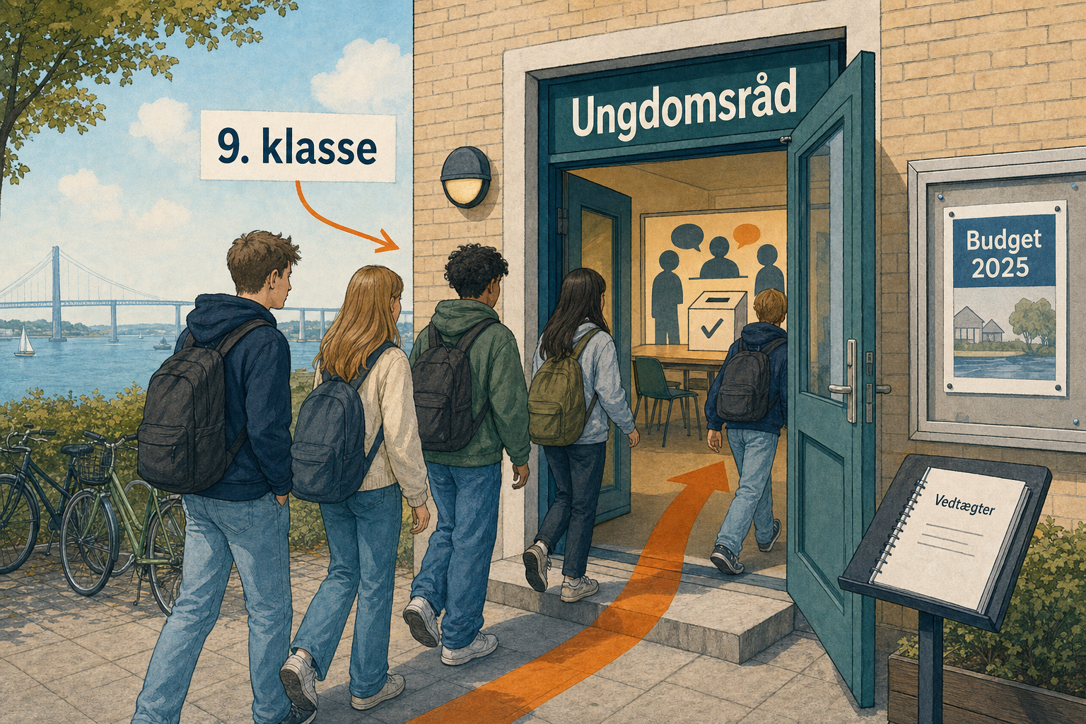 Illustration til: Ungdomsrådet vil åbne døren for 9.-klasser med stemmeret