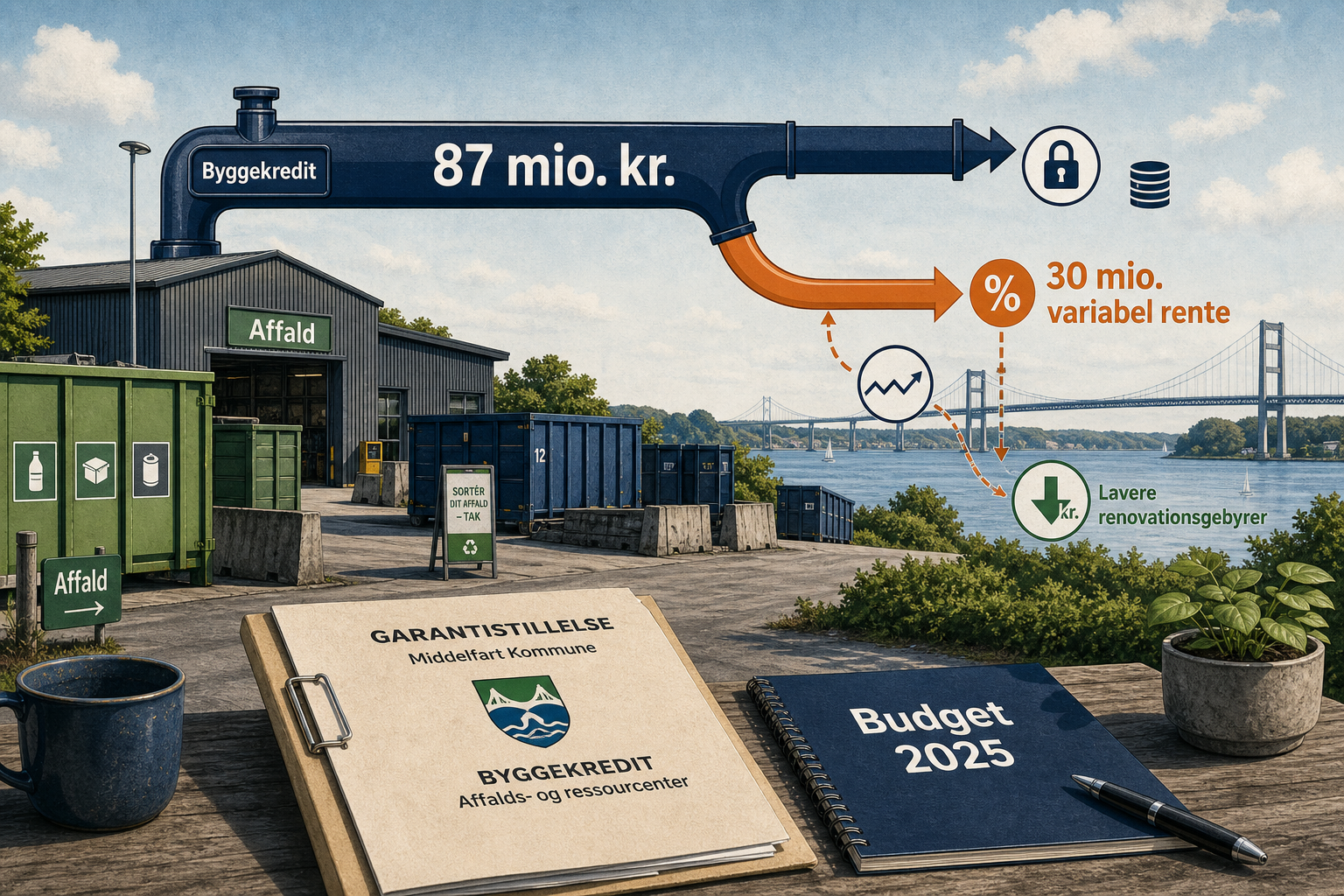 Illustration til: 87 millioner i affaldslån justeres: 30 mio. kan få variabel rente