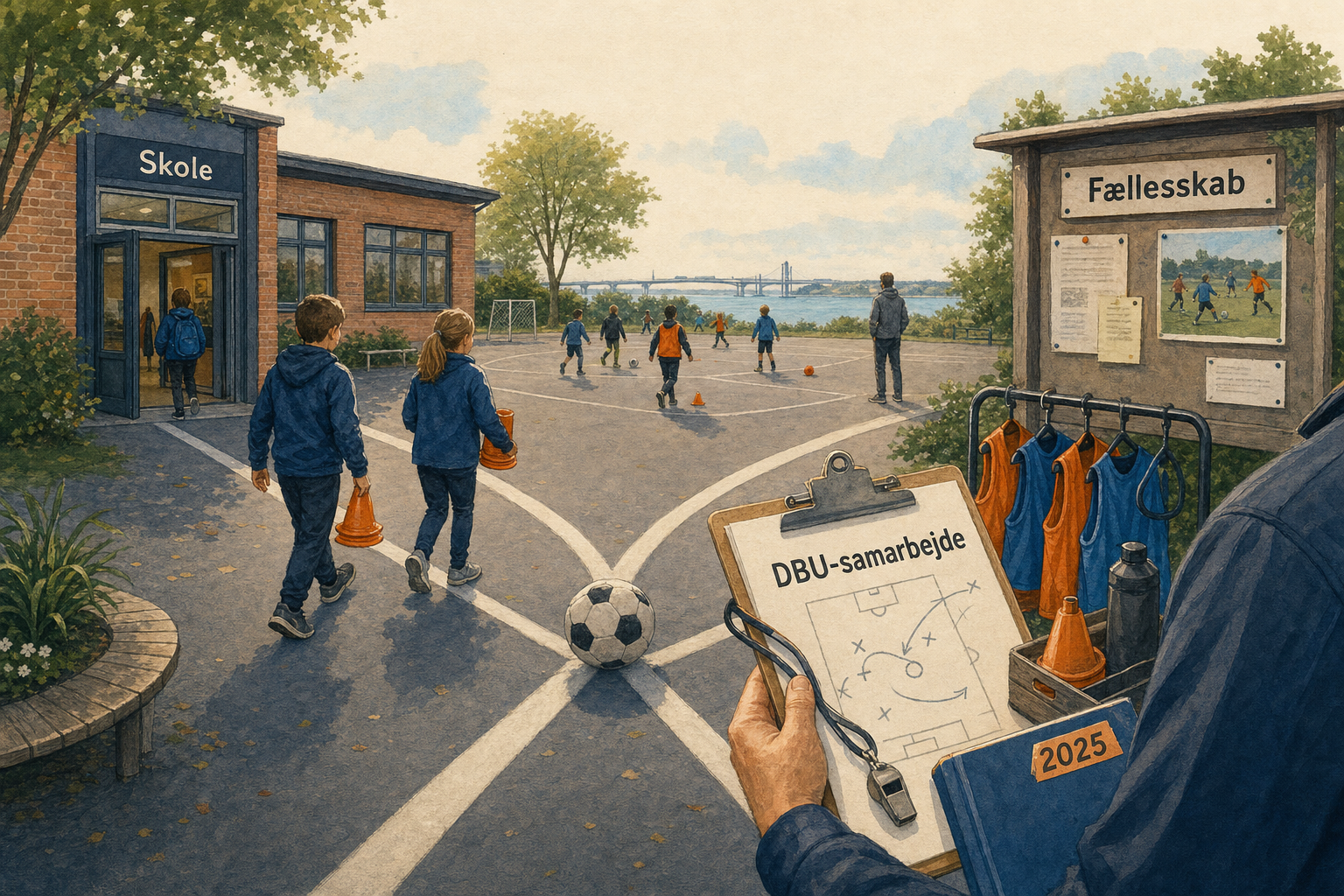Illustration til: DBU-samarbejde kan rykke fodbold ud i skoler og fællesskaber