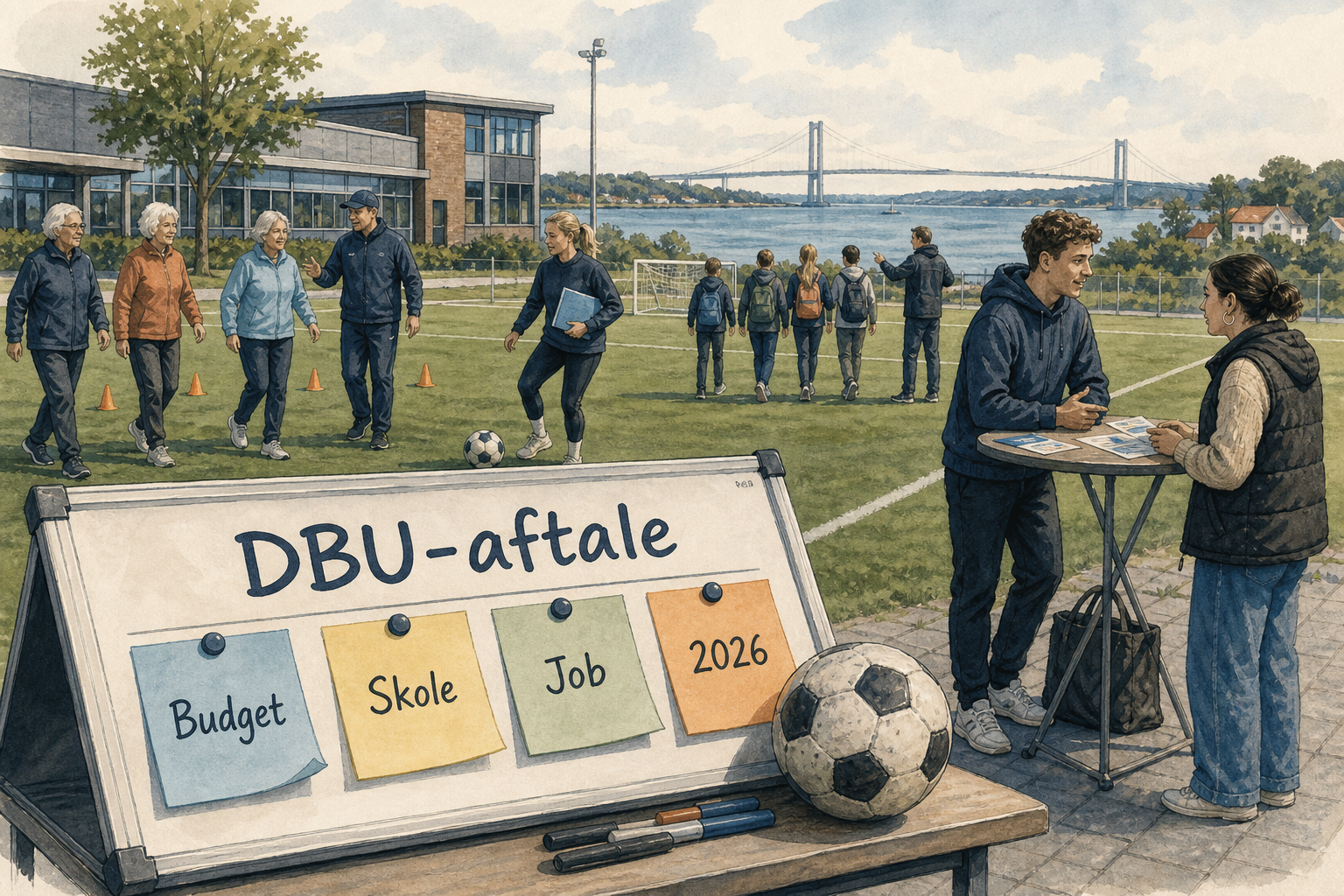 Illustration til: Fodbold skal bruges i sundhed, skoler og jobindsats: DBU-aftale på vej