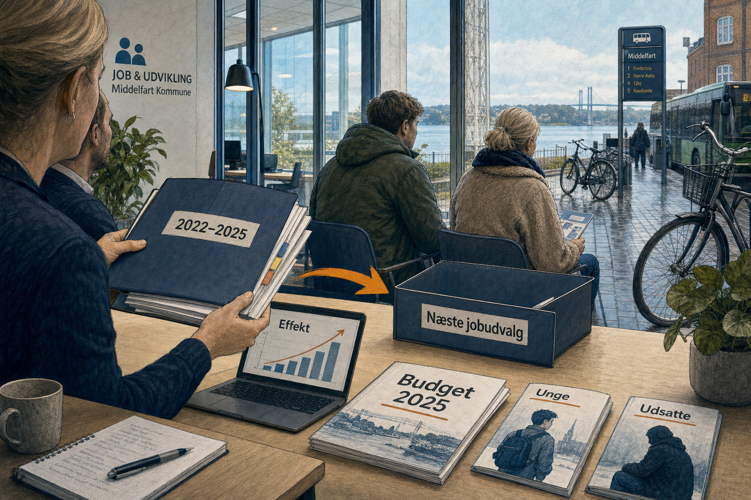 Illustration til: Fokus på unge og udsatte bliver sendt videre til næste jobudvalg