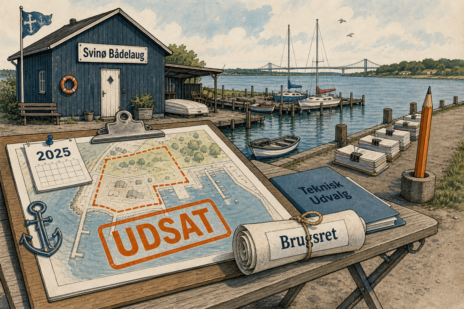 Illustration til: Gratis brugsret til Svinø Bådelaug på vej – sagen udsat i Teknisk Udvalg