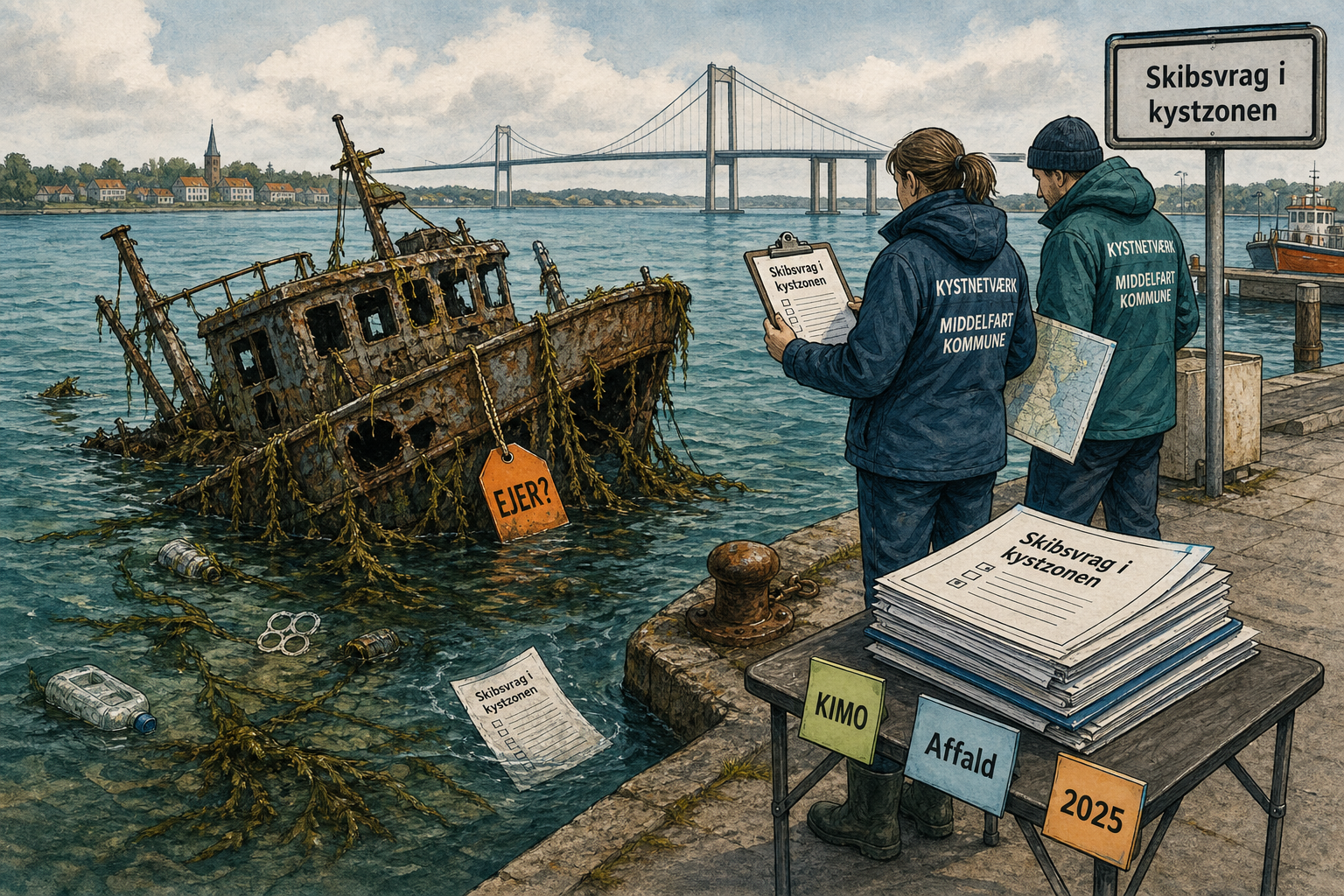 Illustration til: Invitation til kystnetværk: KIMO vil samle kommuner om herreløse skibsvrag