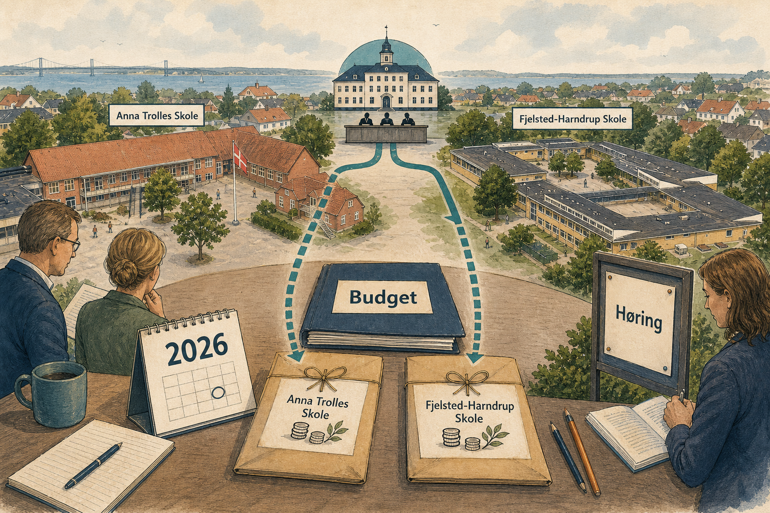 Illustration til: Ny skolemodel skal give mere budgetsikkerhed – to skoler får kompensation i 2026