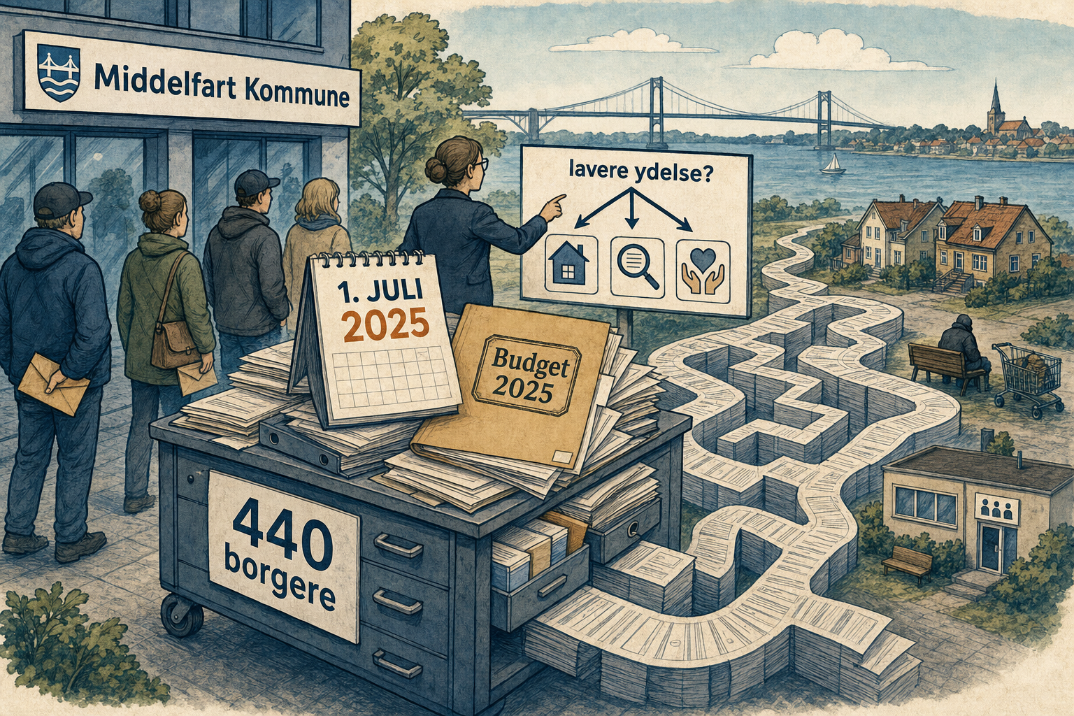 Illustration til: Nye kontanthjælpsregler kan ramme omkring 440 borgere i Middelfart