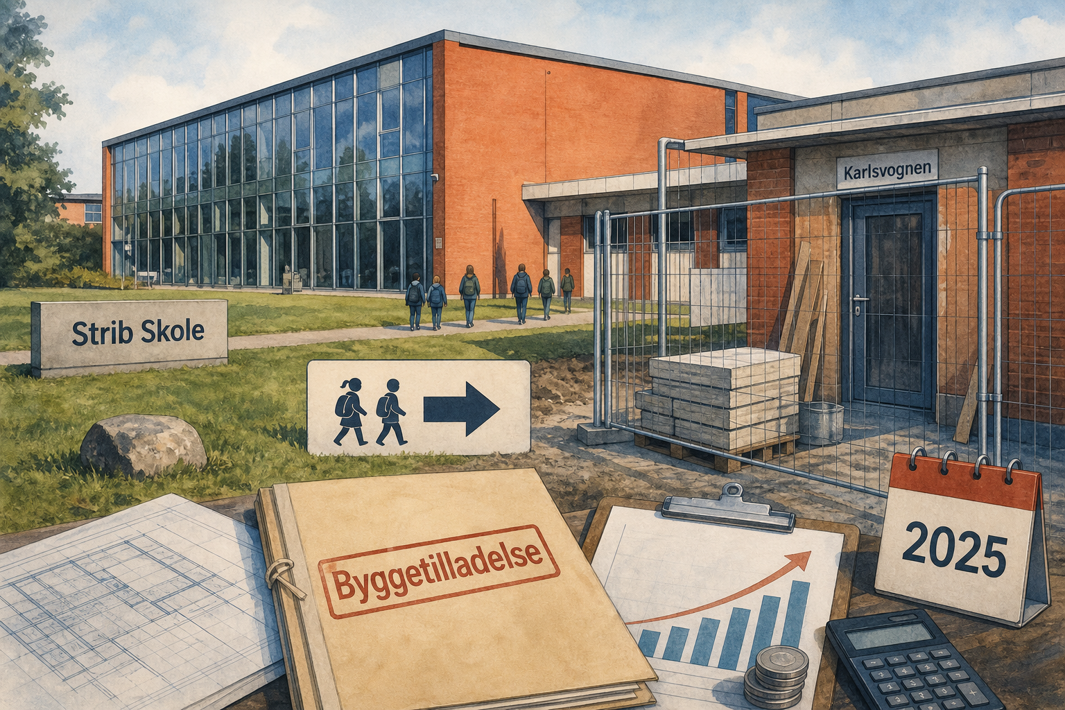 Illustration til: Ombygning af Karlsvognen bliver markant dyrere efter krav om byggetilladelse