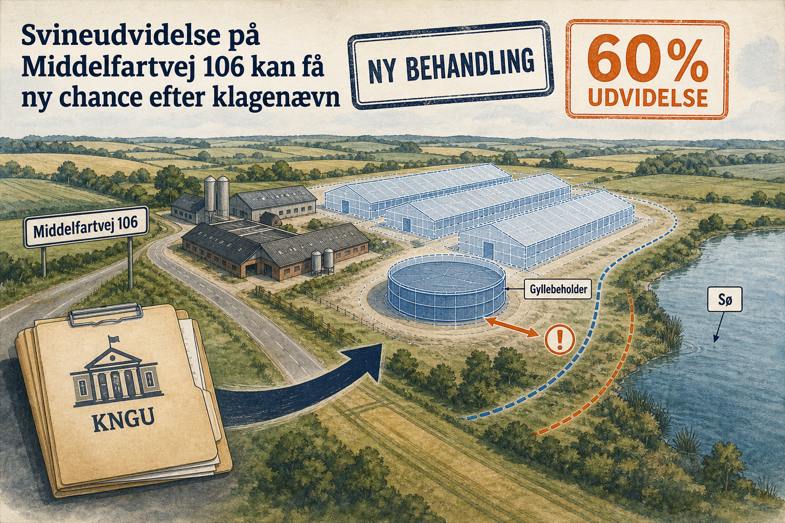 Illustration til: Svineudvidelse på Middelfartvej 106 kan få ny chance efter klagenævn