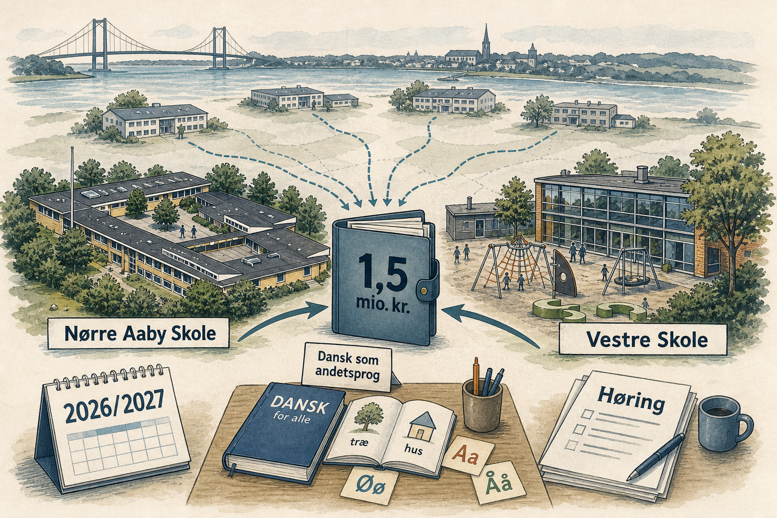 Illustration til: To skoler får hovedrollen i danskstøtte: 1,5 mio. kr. til basisundervisning