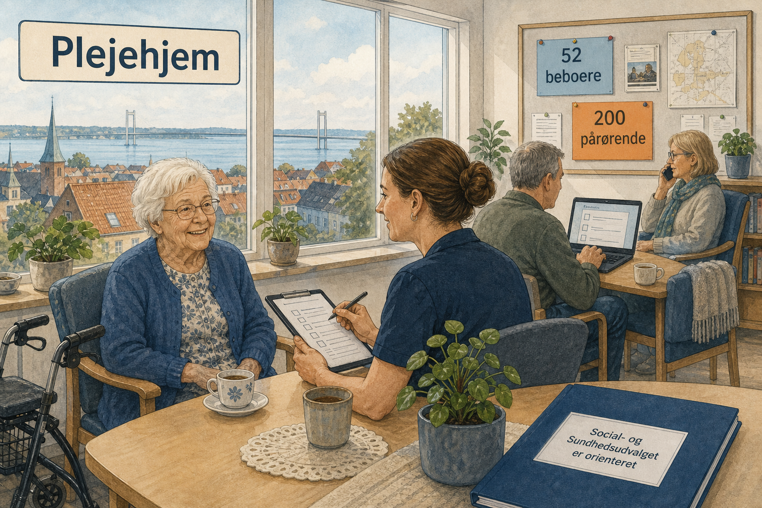 Illustration til: 52 beboere og 200 pårørende har vurderet kommunens plejehjem