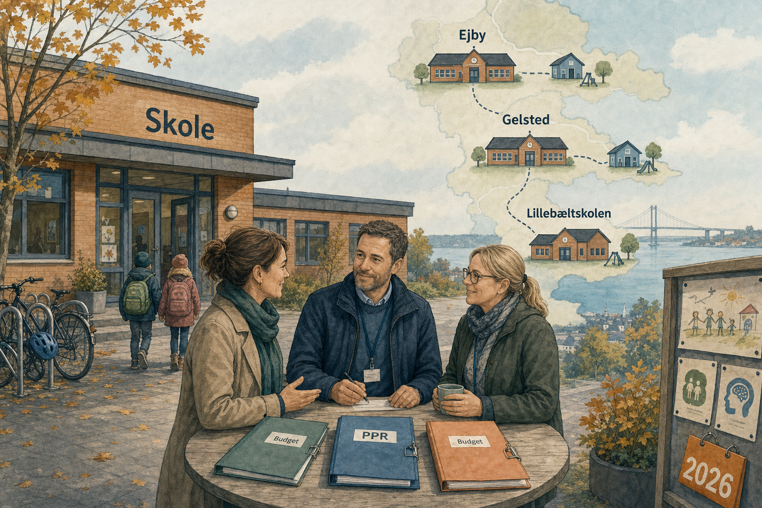 Illustration til: Fast rådgiver på skolen: Ny forebyggelse testes i Ejby, Gelsted og Lillebæltskolen