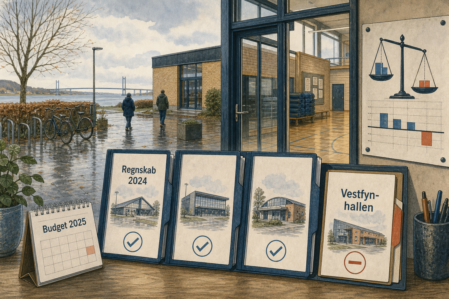 Illustration til: Halregnskaberne er godkendt – men Vestfyn-hallen har minus på egenkapitalen