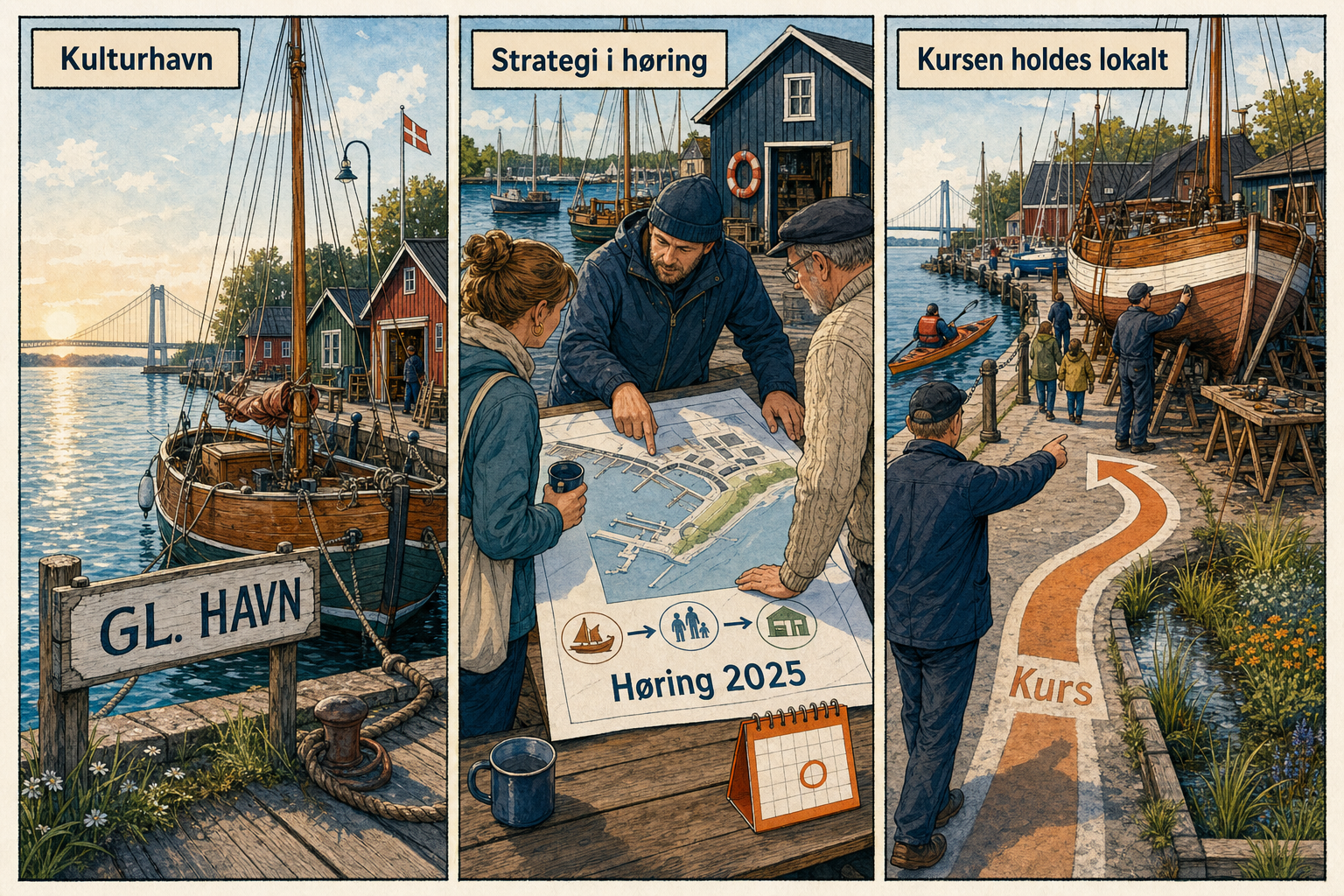 Illustration til: Kursen sættes for Gl. Havn: Strategi sendes i høring