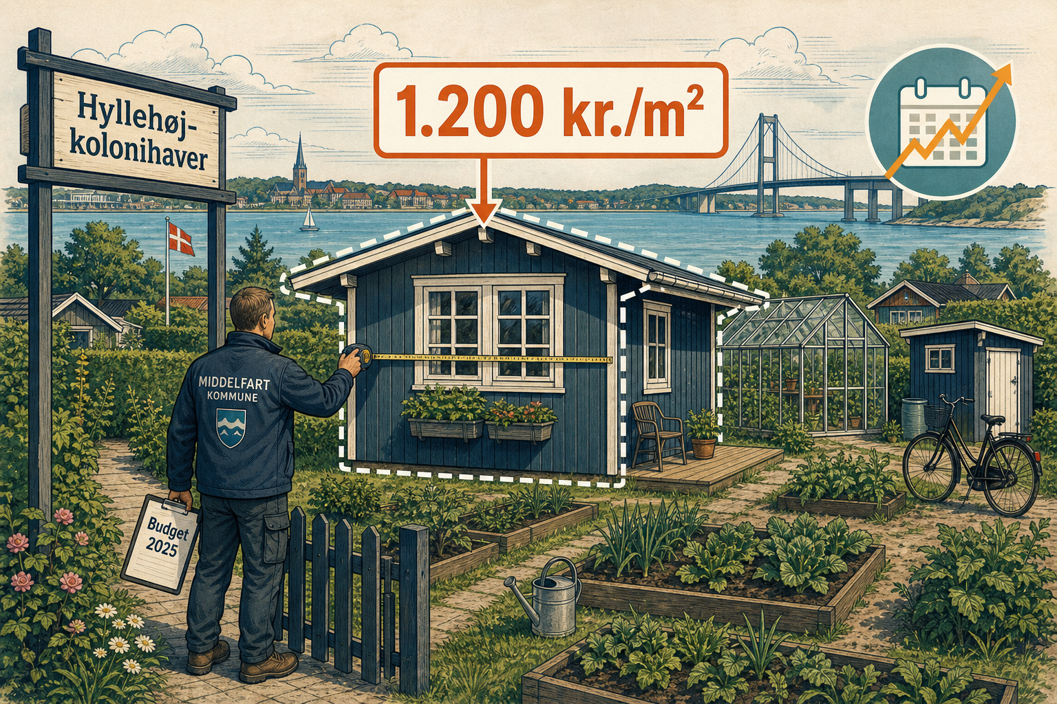 Illustration til: Loft for salgspris i Hyllehøj-kolonihaver hæves og indeksreguleres