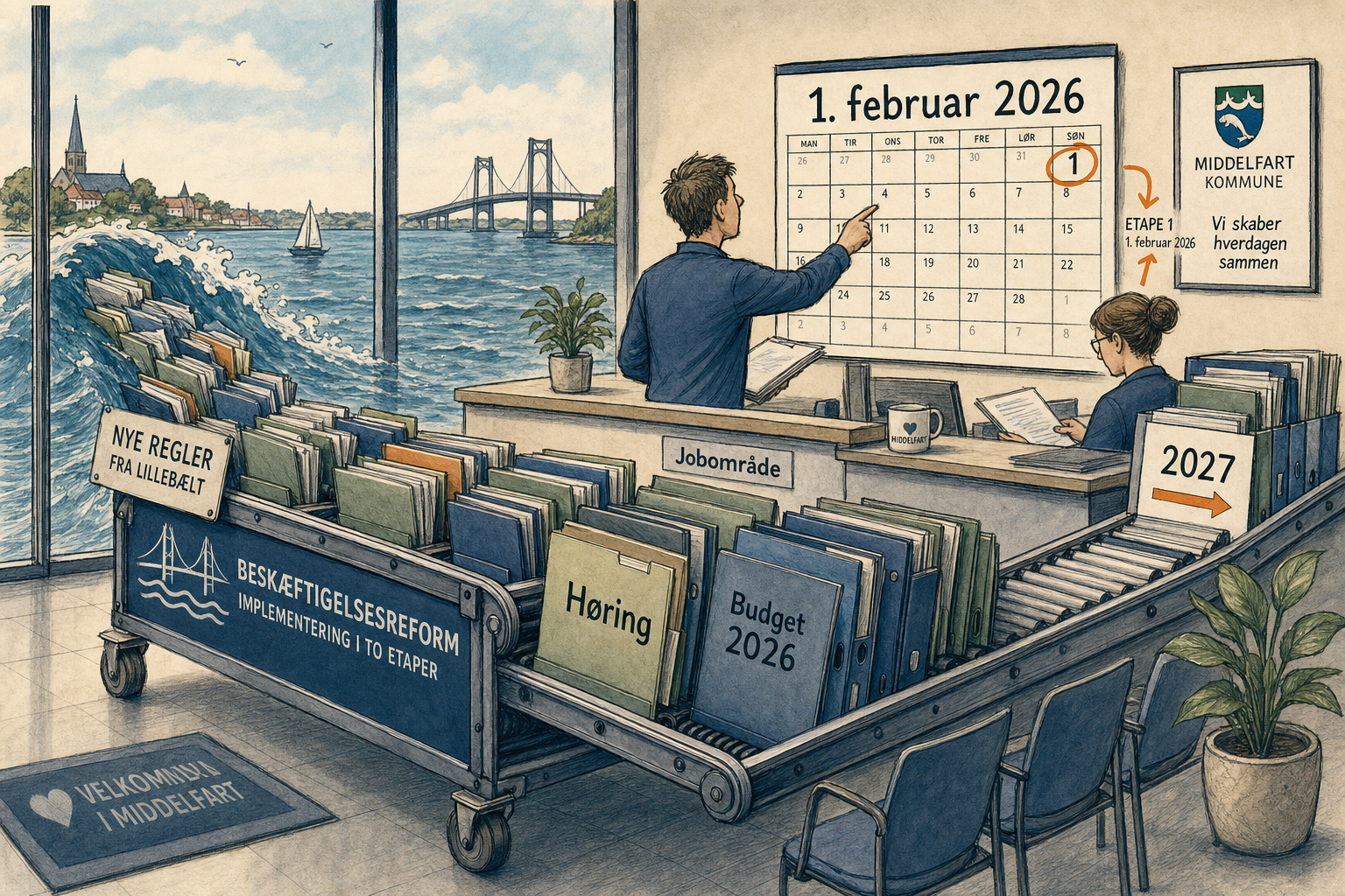 Illustration til: Nye regler på jobområdet rykker nærmere: ændringer gælder fra 1. februar