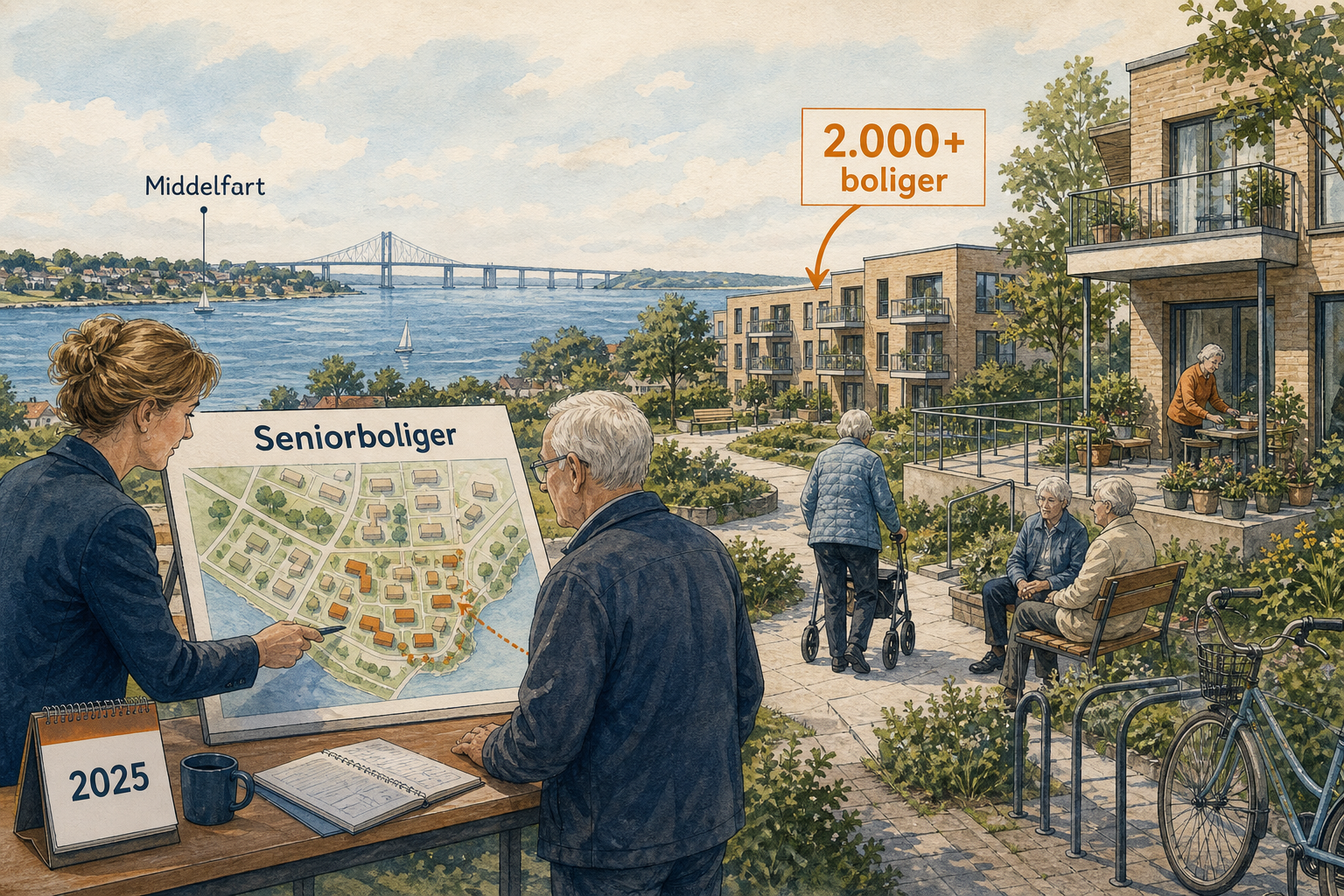 Illustration til: Seniorboligplan: Over 2.000 nye boliger kan blive nødvendige frem mod 2045
