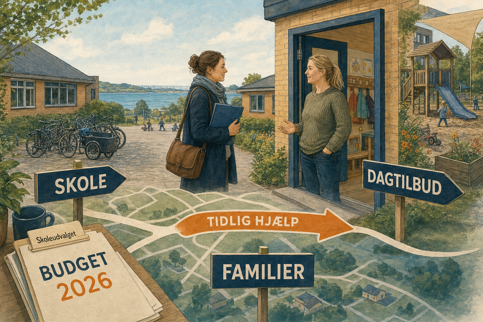 Illustration til: Socialrådgiver rykker tættere på hverdagen i seks lokale tilbud