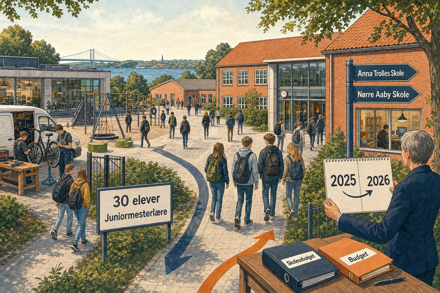 Illustration til: 30 elever er i gang med juniormesterlære – evaluering udskydes til 2026