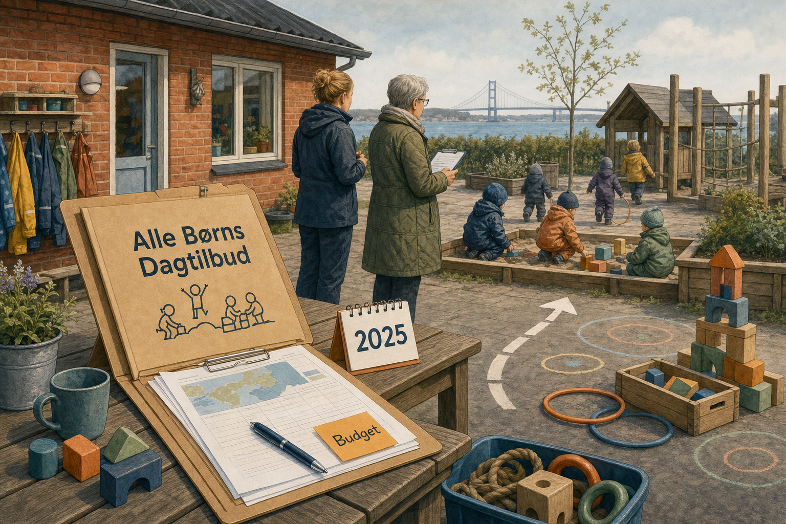 Illustration til: Middelfart udvalgt til nationalt dagtilbudsprogram med leg i centrum
