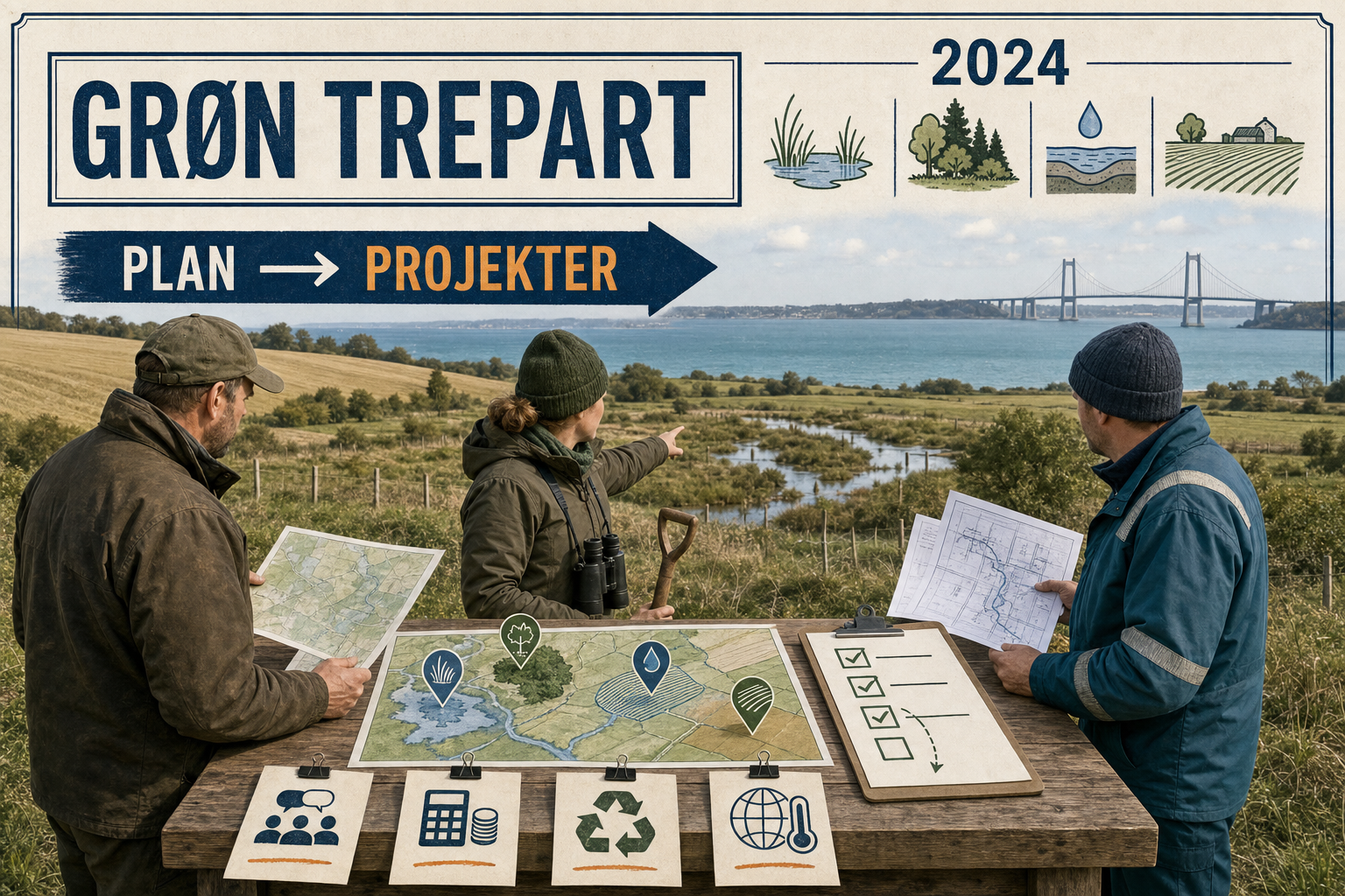 Illustration til: Middelfarts grønne trepart fortsætter – nu skal plan blive til projekter