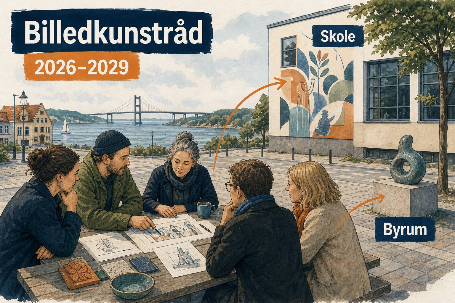 Illustration til: Nyt Billedkunstråd udpeget: Skal rådgive om kunst i skoler og byrummet