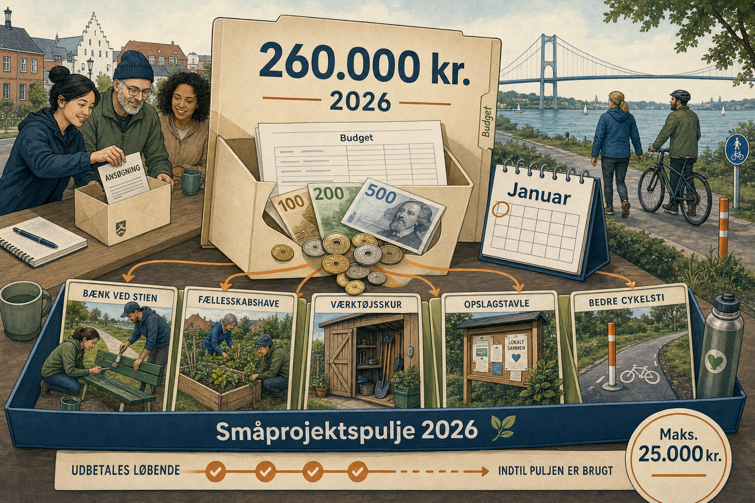 Illustration til: 260.000 kroner klar til lokale småprojekter i 2026