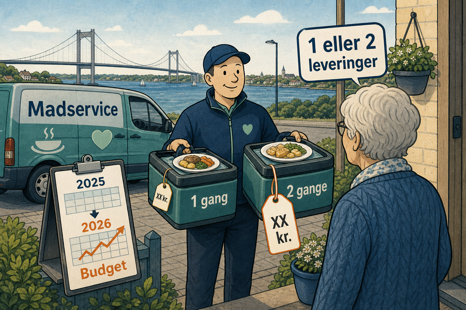 Illustration til: Madservice bliver dyrere: Nye fritvalgspriser hæver afregningen i ældreplejen