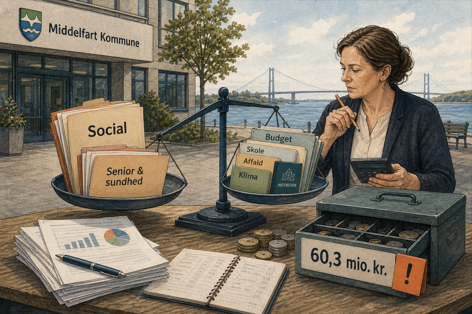 Illustration til: Socialudgifter trækker op: Kommunen venter kasseforbrug på 60,3 mio. kr.