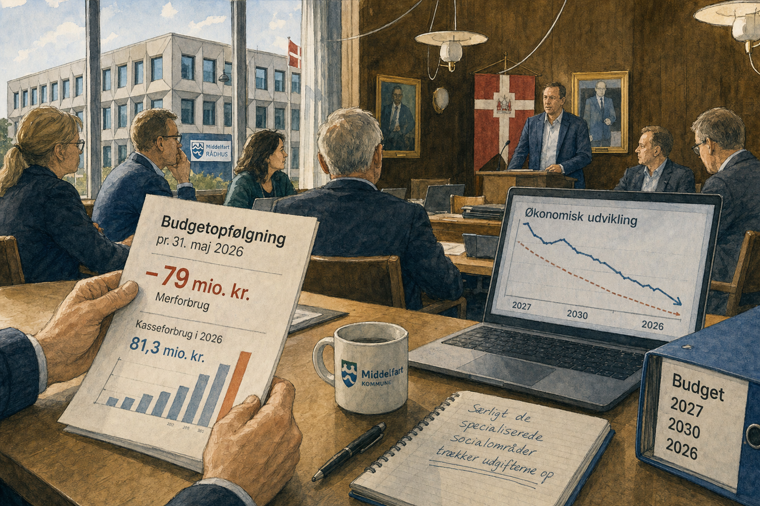 Illustration til: Driftsudgifter presser økonomien med merforbrug på 79 mio. kr.