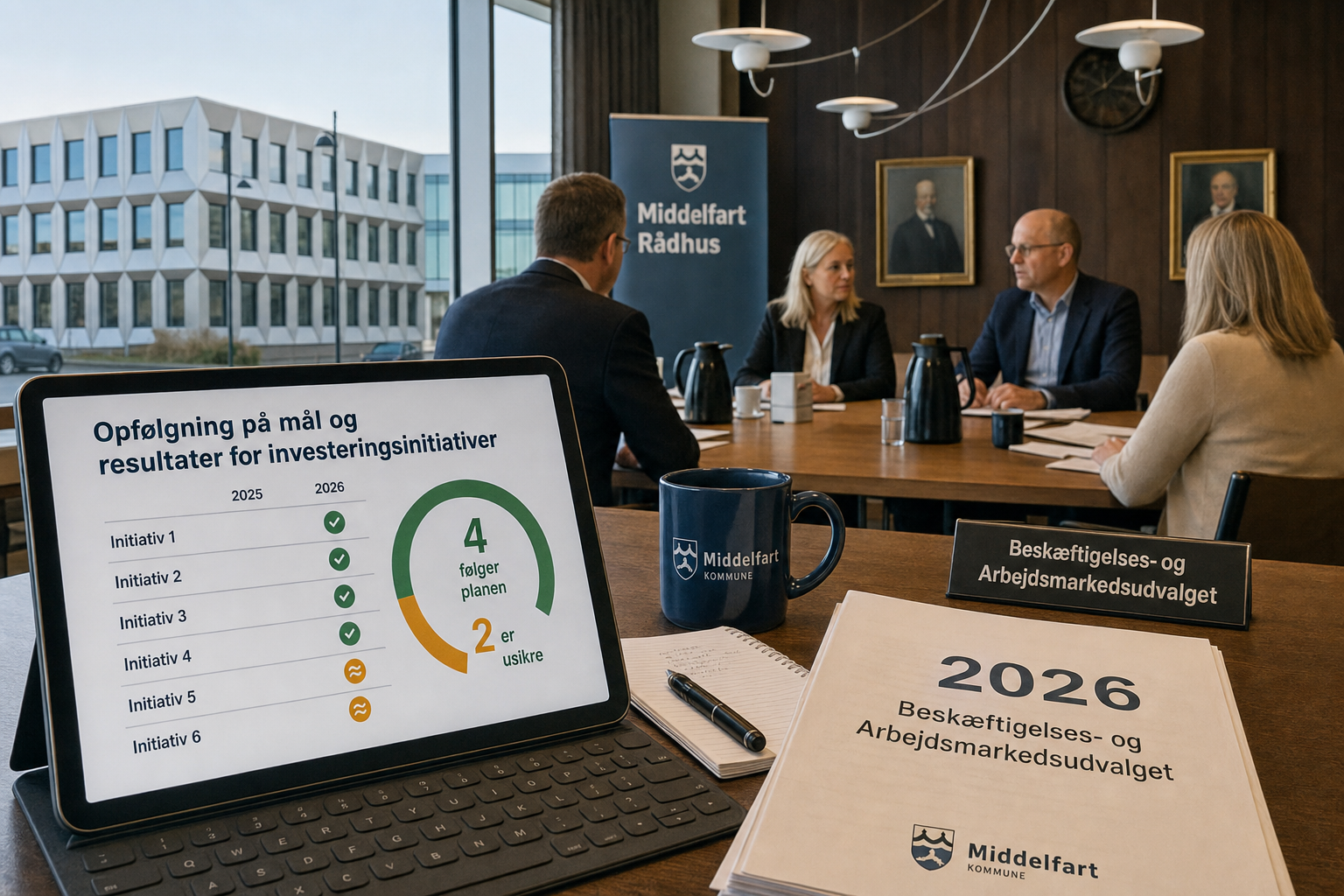 Illustration til: Fire af seks beskæftigelsesinitiativer følger planen i 2026