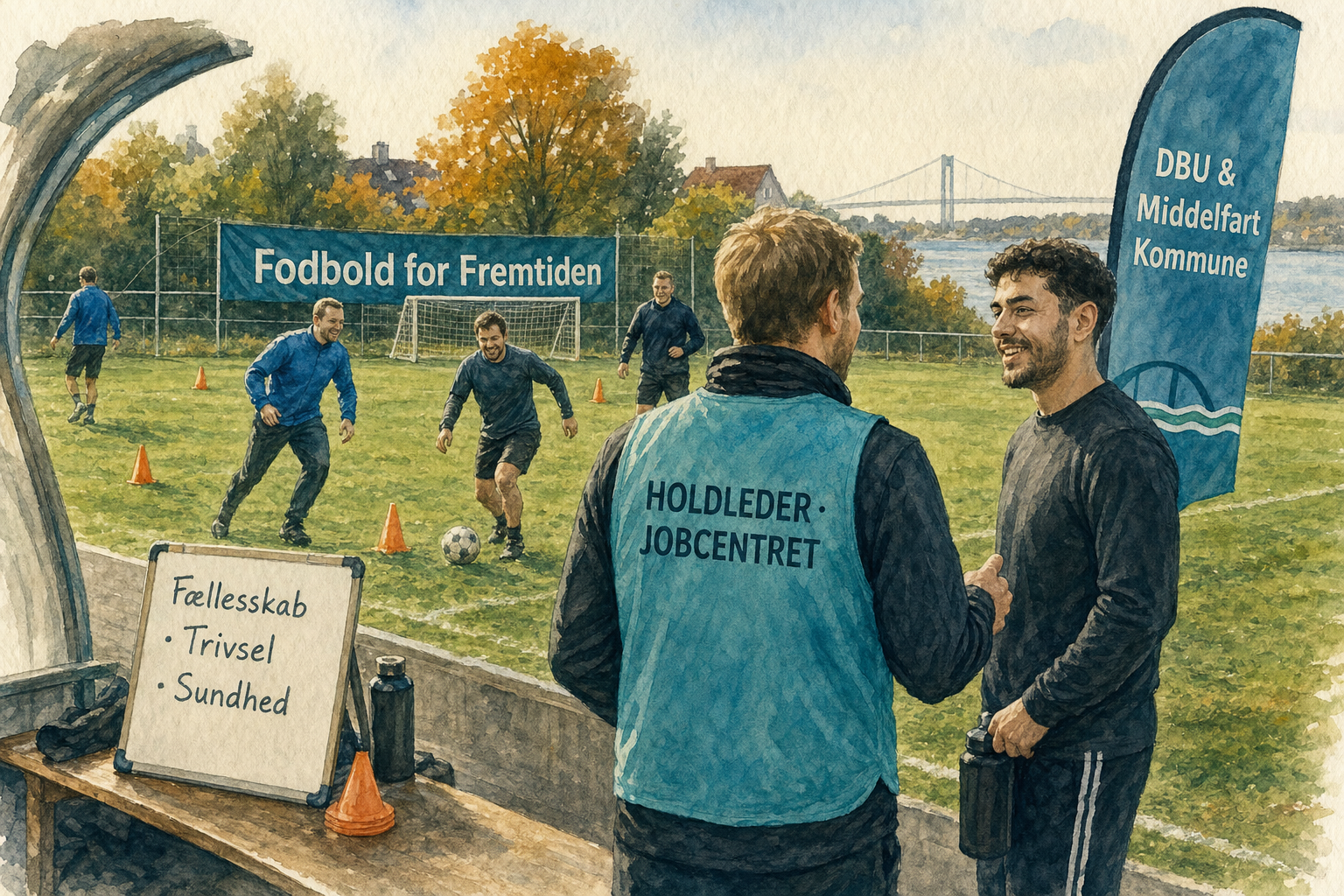 Illustration til: Fodbold skal hjælpe ledige unge videre mod job og uddannelse
