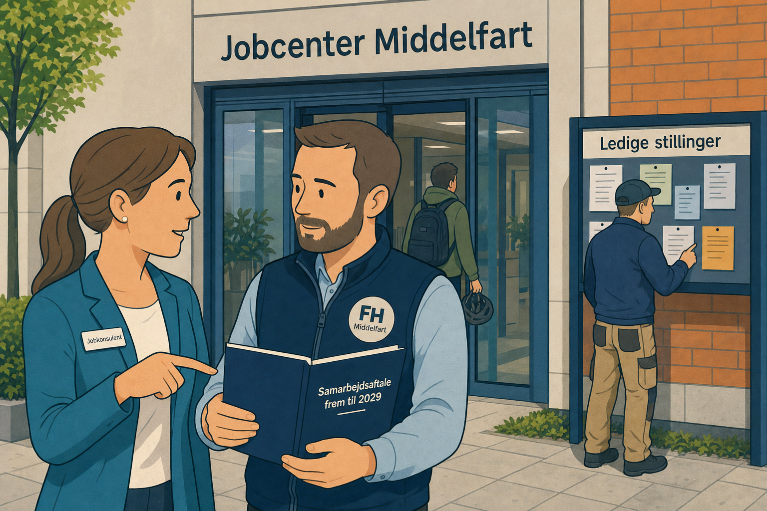 Illustration til: Fornyet aftale: Fagbevægelsen skal give sparring om jobindsatsen